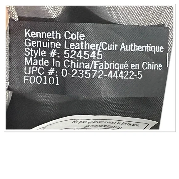 Kenneth Cole Leather and Canvas Crossbody Messenger Laptop Bag